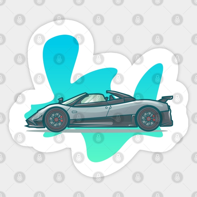 Pagani Zonda Sticker by dbcreations25